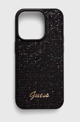 Guess etui na telefon iPhone 15 Pro 6.1 kolor czarny