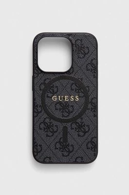 Guess etui na telefon iPhone 15 Pro 6,1" kolor czarny