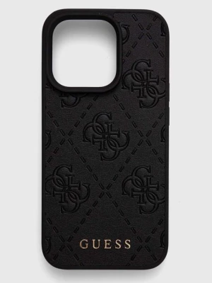 Guess etui na telefon iPhone 15 Pro 6.1 kolor czarny