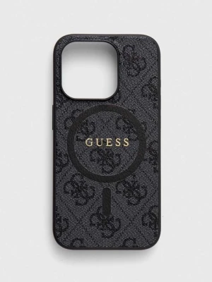 Guess etui na telefon iPhone 15 Pro 6,1" kolor czarny