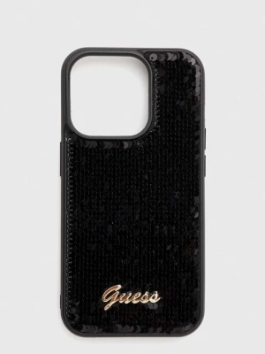 Guess etui na telefon iPhone 15 Pro 6.1 kolor czarny
