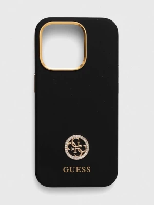 Guess etui na telefon iPhone 15 Pro 6.1 kolor czarny