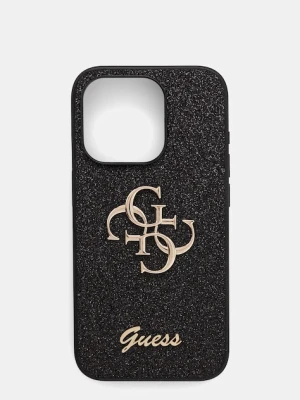Guess etui na telefon iPhone 15 Pro 6.1" kolor czarny GUHCP15LHG4SGK