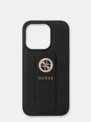 Guess etui na telefon iPhone 15 Pro 6.1" kolor czarny GUHCP15LPGSSADK