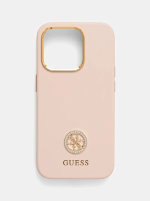 Guess etui na telefon iPhone 15 Pro 6.1" kolor różowy GUHCP15LM4DGPP