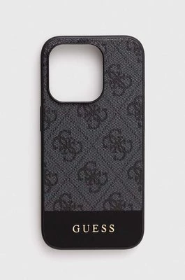 Guess etui na telefon iPhone 15 Pro 6.1" kolor szary