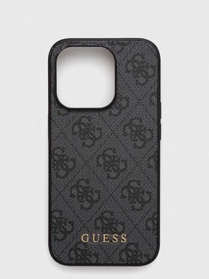 Guess etui na telefon iPhone 15 Pro 6.1 kolor szary