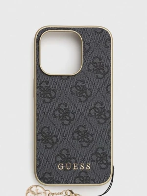 Guess etui na telefon iPhone 15 Pro 6.1 kolor szary