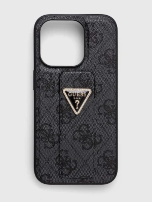 Guess etui na telefon iPhone 15 Pro 6.1'' kolor szary