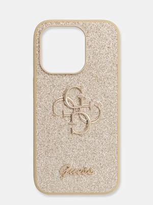 Guess etui na telefon iPhone 15 Pro kolor złoty GUHCP15LHG4SGD