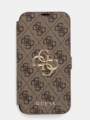 Guess etui na telefon iPhone 15 Pro Max 6.7" kolor brązowy GUBKP15X4GMGBR