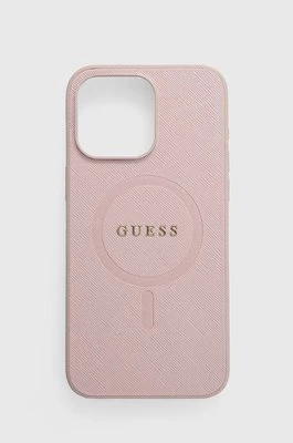 Guess etui na telefon iPhone 15 Pro Max 6.7" kolor różowy