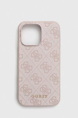 Guess etui na telefon iPhone 15 Pro Max 6.7" kolor różowy