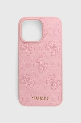 Guess etui na telefon iPhone 15 Pro Max 6.7 kolor różowy