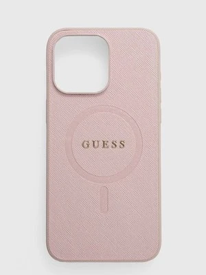 Guess etui na telefon iPhone 15 Pro Max 6.7" kolor różowy