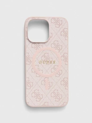 Guess etui na telefon iPhone 15 Pro Max 6,7" kolor różowy