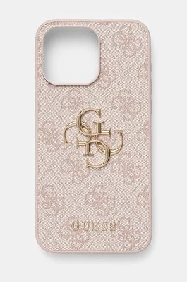 Guess etui na telefon iPhone 15 Pro Max 6.7 kolor różowy GUHCP15X4GMGPI