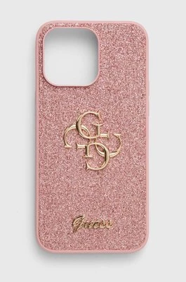 Guess etui na telefon iPhone 15 Pro Max 6.7 kolor różowy GUHCP15XHG4SGP