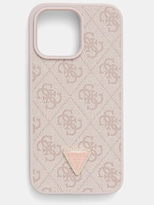 Guess etui na telefon iPhone 15 Pro Max 6.7 kolor różowy GUHCP15XP4TDPP