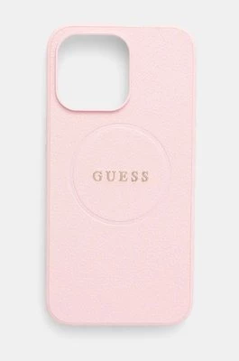 Guess etui na telefon iPhone 15 Pro Max 6.7 kolor różowy GUHMP15XPGHSMMP