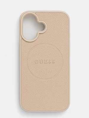 Guess etui na telefon iPhone 16 6.1 beżowy