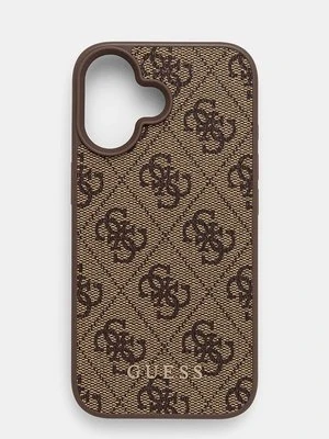 Guess etui na telefon iPhone 16 6.1 kolor brązowy GUHCP16SG4GFBR