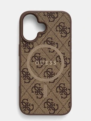 Guess etui na telefon iPhone 16 6.1 kolor brązowy GUHMP16SG4GFRW