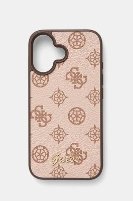 Guess etui na telefon iPhone 16 6.1 kolor brązowy GUHMP16SPGPYSW