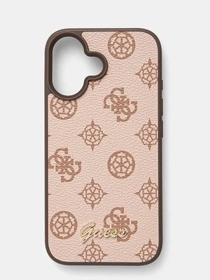 Guess etui na telefon iPhone 16 6.1 kolor brązowy GUHMP16SPGPYSW