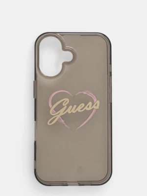 Guess etui na telefon iPhone 16 6.1" kolor czarny GUHCP16SHCHGSPK