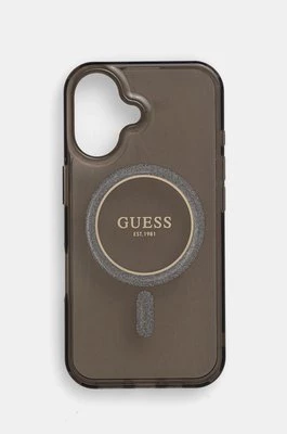 Guess etui na telefon iPhone 16 6.1 kolor czarny GUHMP16SHFGEREK