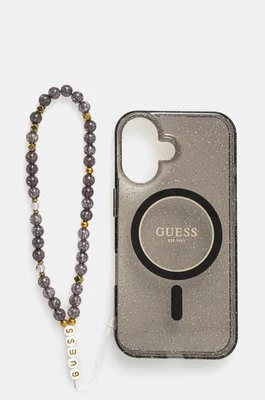 Guess etui na telefon iPhone 16 6.1 kolor czarny GUHMP16SHGCRELSK