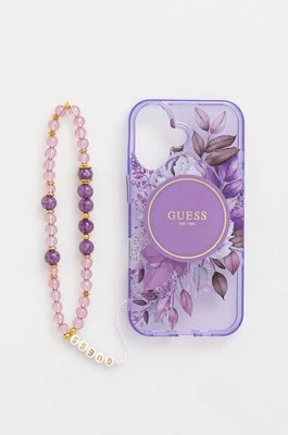 Guess etui na telefon iPhone 16 6.1 kolor fioletowy GUHMP16SHFWBRCESU