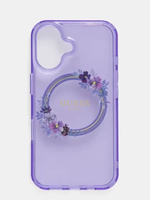 Guess etui na telefon iPhone 16 6.1 kolor fioletowy GUHMP16SHFWFCU