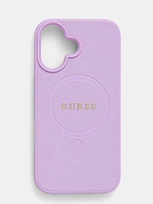 Guess etui na telefon iPhone 16 6.1 kolor fioletowy GUHMP16SPSAHMCU