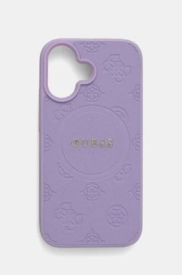 Guess etui na telefon iPhone 16 6.1 kolor fioletowy GUHMP16SPSAPSMEU