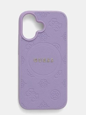 Guess etui na telefon iPhone 16 6.1 kolor fioletowy GUHMP16SPSAPSMEU