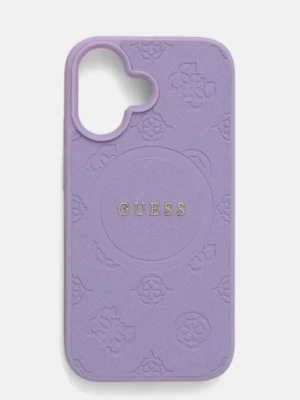 Guess etui na telefon iPhone 16 6.1 kolor fioletowy GUHMP16SPSAPSMEU