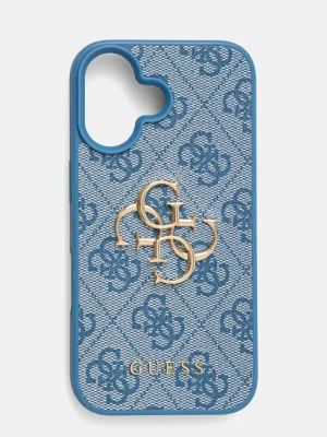 Guess etui na telefon iPhone 16 6.1 kolor niebieski GUHCP16S4GMGBL