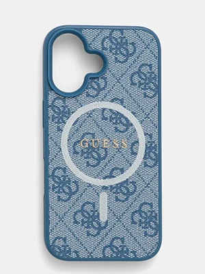 Guess etui na telefon iPhone 16 6.1 kolor niebieski GUHMP16SG4GFRB