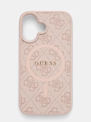 Guess etui na telefon iPhone 16 6.1 kolor różowy GUHMP16SG4GFRP