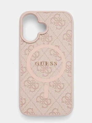 Guess etui na telefon iPhone 16 6.1 kolor różowy GUHMP16SG4GFRP