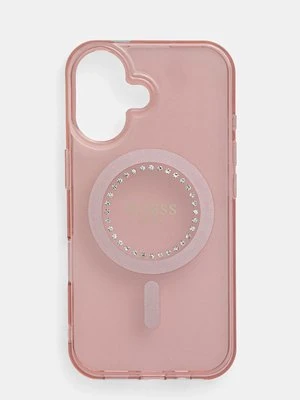 Guess etui na telefon iPhone 16 6.1 kolor różowy GUHMP16SPFTDTEP