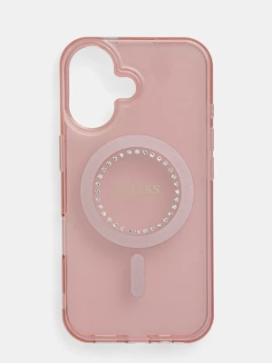 Guess etui na telefon iPhone 16 6.1 kolor różowy GUHMP16SPFTDTEP