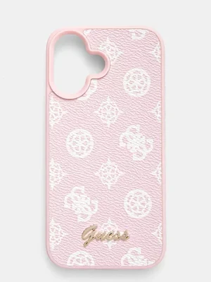 Guess etui na telefon iPhone 16 6.1 kolor różowy GUHMP16SPGPYSP