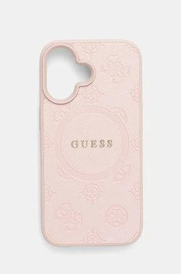 Guess etui na telefon iPhone 16 6.1 kolor różowy GUHMP16SPSAPSMEP