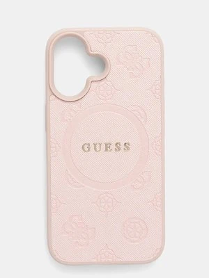 Guess etui na telefon iPhone 16 6.1 kolor różowy GUHMP16SPSAPSMEP