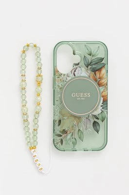 Guess etui na telefon iPhone 16 6.1 kolor zielony GUHMP16SHFWBRCESN