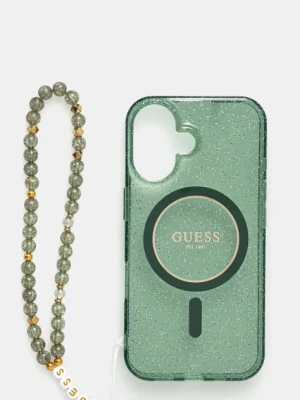 Guess etui na telefon iPhone 16 6.1 kolor zielony GUHMP16SHGCRELSA