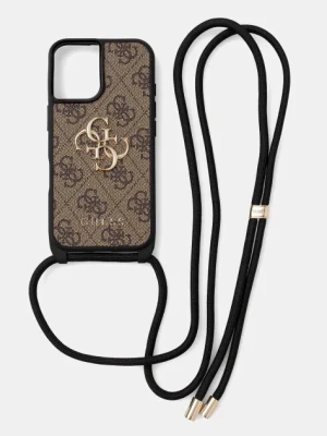 Guess etui na telefon iPhone 16 kolor brązowy GUHCP16SP4GMGCRW
